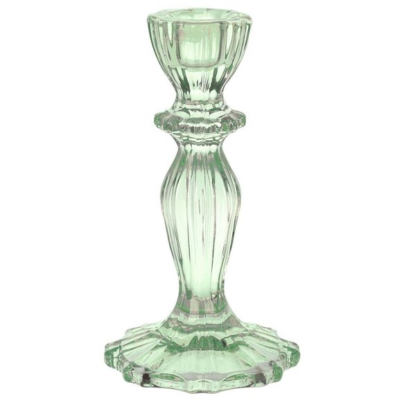 Table Talk Green Glass Candlestick Holder - Picture 1 of 1